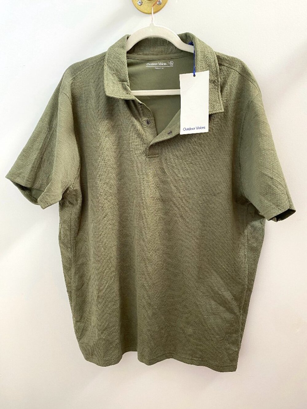 NWT Outdoor Voices Deep Lichen Green GridTek Polo XLarge